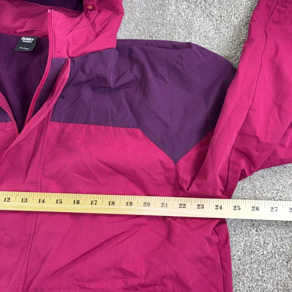 Fielder SonOS 3 Fleece Lined Hooded Parka Pink Color Block Womens L‎ Gorpcore